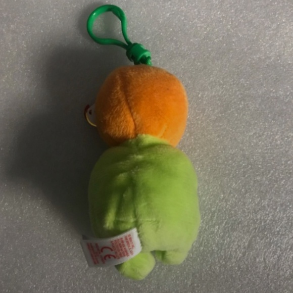 TY Beanie Baby Beanie Bellies Hollow the Halloween Pumpkin Plastic Key Clip 4” - Picture 3 of 9